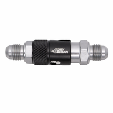 Load image into Gallery viewer, DeatschWerks 6AN Male Flare Quick Disconnect Dry Break Fitting - 2 Pieces Anodized Matte Black - DeatschWerks DWK6-02-0225-B