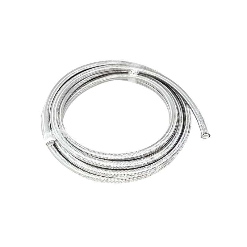 DeatschWerks 6AN SS Double Braided PTFE Hose 20 Feet - DeatschWerks DWK6-02-0861-20
