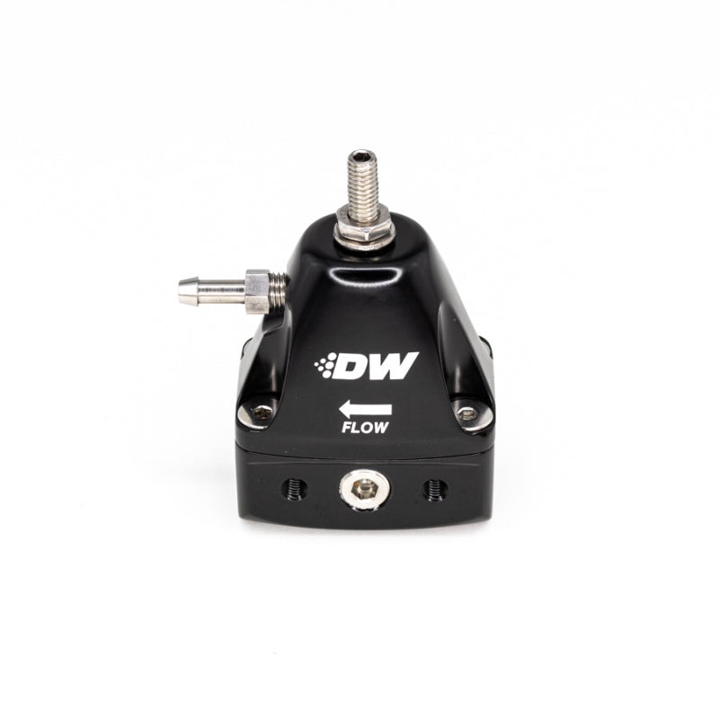 DeatschWerks DWR1000iL In-Line Adjustable Fuel Pressure Regulator - Black - DeatschWerks DWK6-1001-FRB