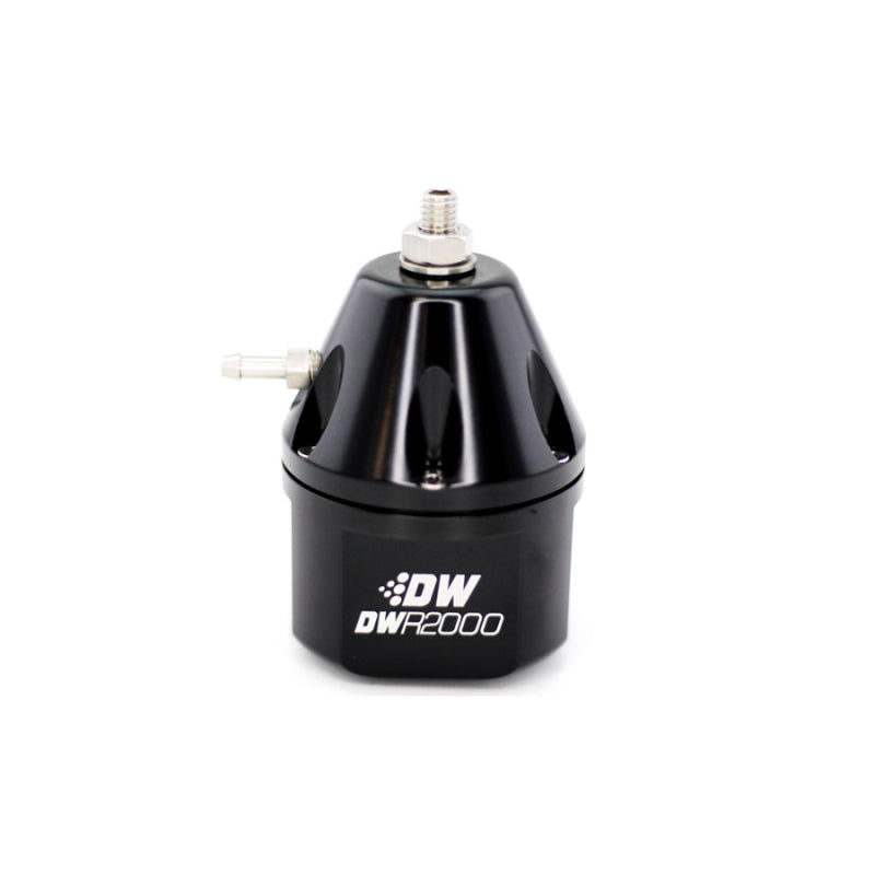 DeatschWerks DWR2000 Adjustable Fuel Pressure Regulator - Black - DeatschWerks DWK6-2000-FRB