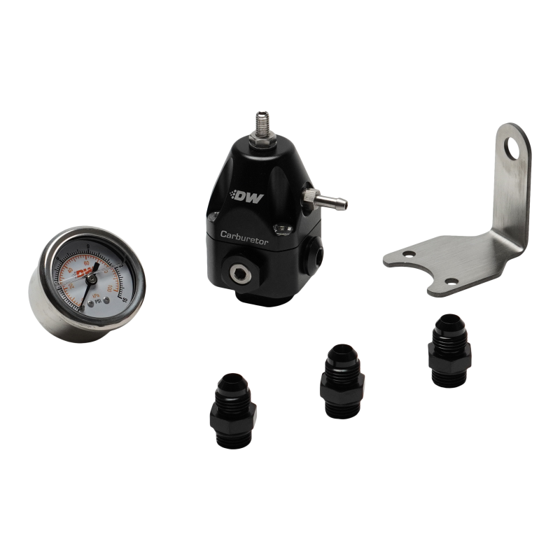 DeatschWerks DeatschWerks DWR550C Adjustable Carburetor Regulator w/ 6AN Fittings and Gauge