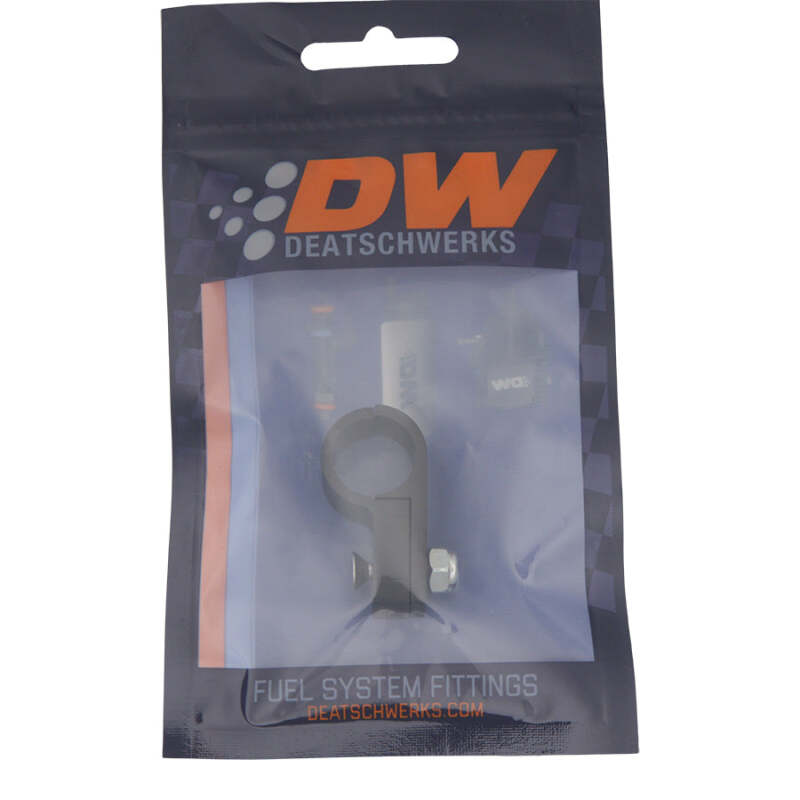 DeatschWerks P-clamp installed on braided line