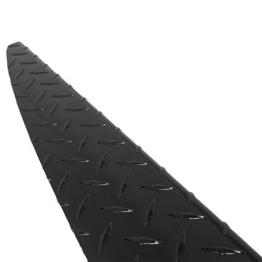Gloss black powder coat finish detail