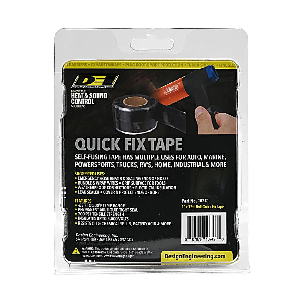 DEI 10742 Quick Fix Silicone Repair Tape 1in x 12ft White