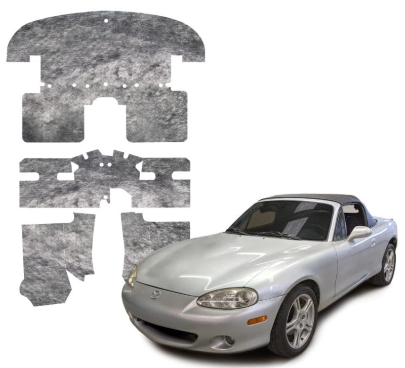 DEI 90-05 Mazda Miata NA & NB Under Carpet Interior Insulation Kit - 1/2in Thick - Black Ops Auto Works