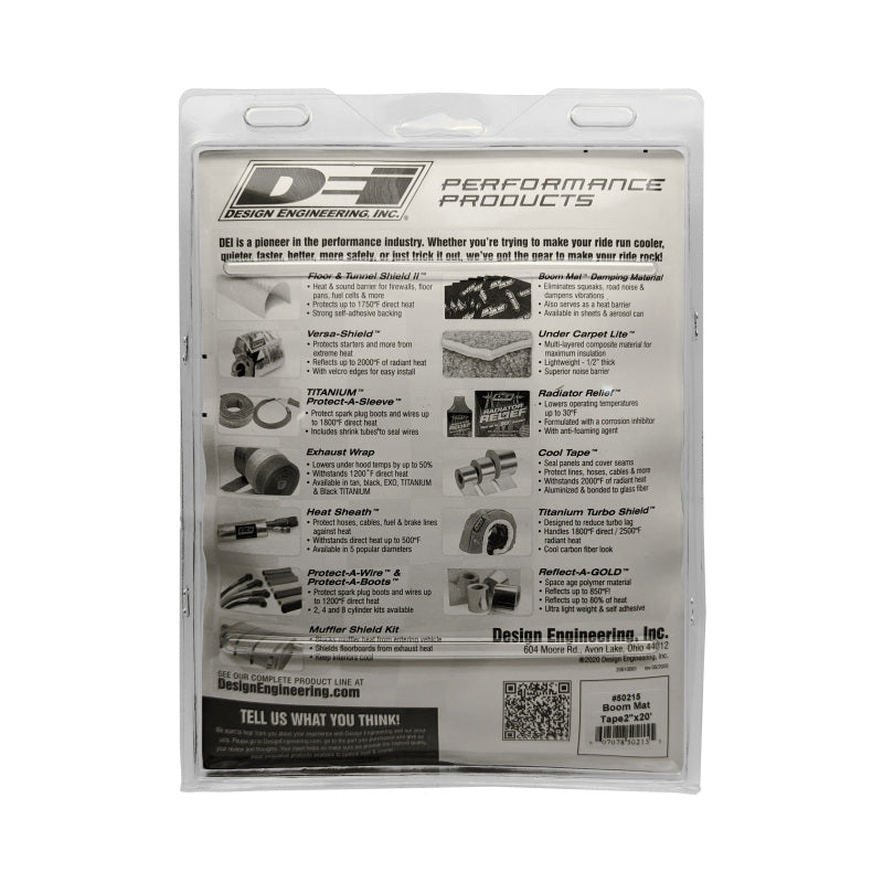 DEI 50215 Boom Mat Damping Tape - 2.5mm - 2" x 20' - DEI 50215