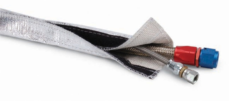 DEI Heat Shroud 2-1/2in x 3ft - Aluminized Sleeving-Hook and Loop Edge - Black Ops Auto Works