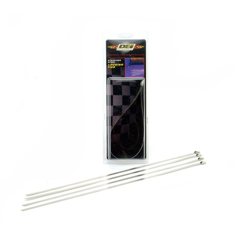 DEI Stainless Steel Locking Tie 14in - 5 per pack - Black Ops Auto Works