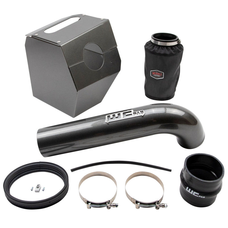 WCFWCF100344-GRY-Wehrli 17-19 Chevrolet 6.6L L5P Duramax 4in Intake Kit - WCFab Grey-Cold Air Intakes-Wehrli