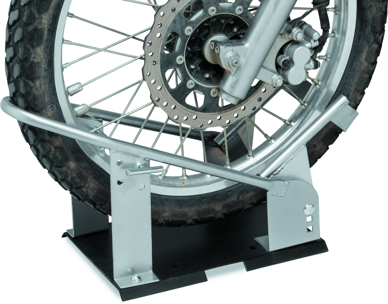 BKM152453-BikeMaster Heavy Duty Wheel Chock - Silver-Bike Racks-Bike Master
