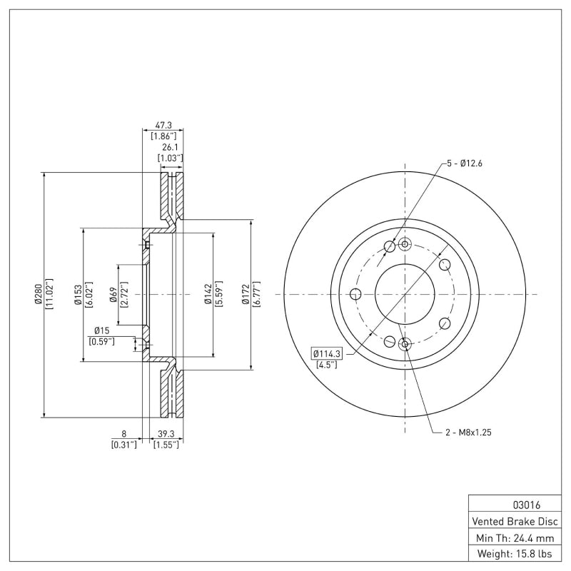 DFC DFC 03-13 Hyundai Elantra Front Brake Rotor