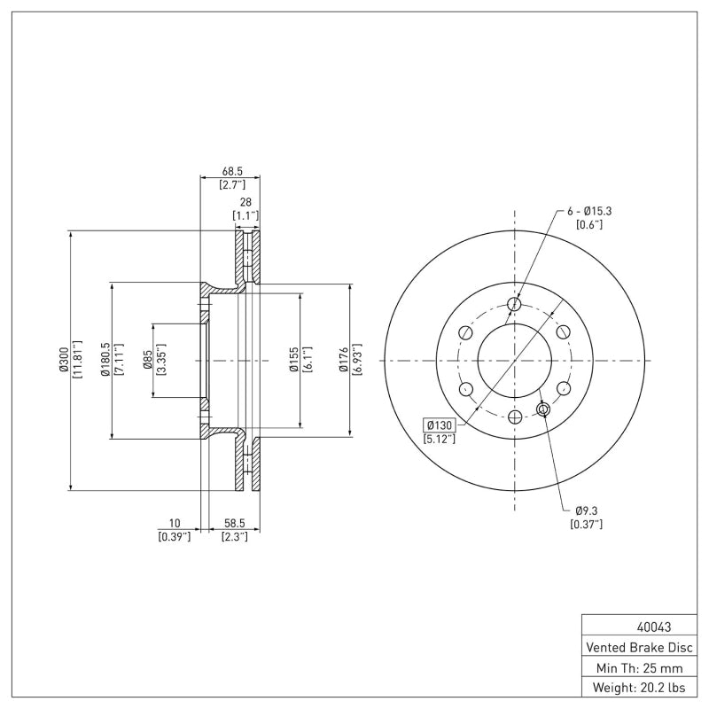 DFC DFC 06-25 American Coach Patriot Front Brake Rotor