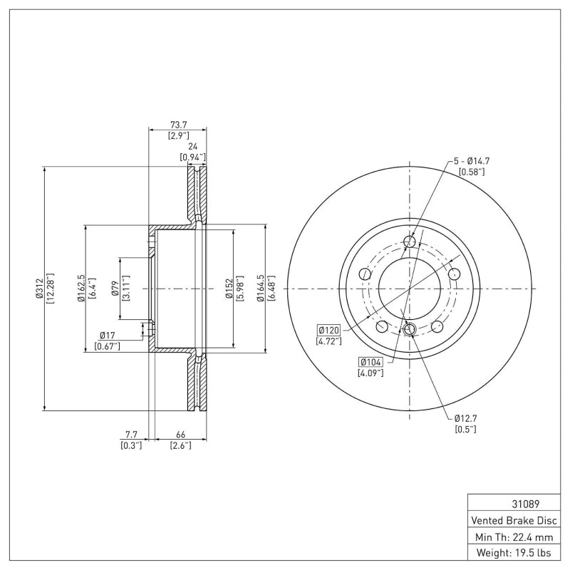 DFC DFC 07-21 BMW 428i Gran Coupe Front Brake Rotor