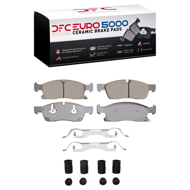 DFC DFC 11-22 Dodge Durango Front Euro 5000 Ceramic Brake Pads and Hardware Kit