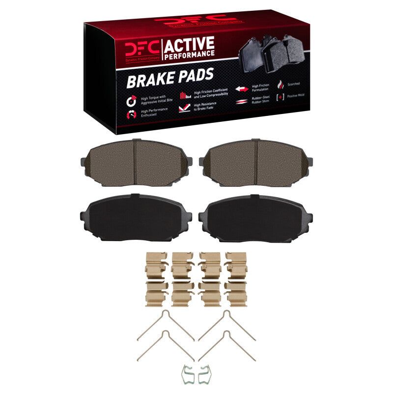 DFC Active Performance front brake pads and hardware kit for Mazda Miata applications