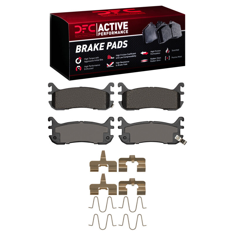 DFC Active Performance rear brake pads and hardware kit for Mazda Miata