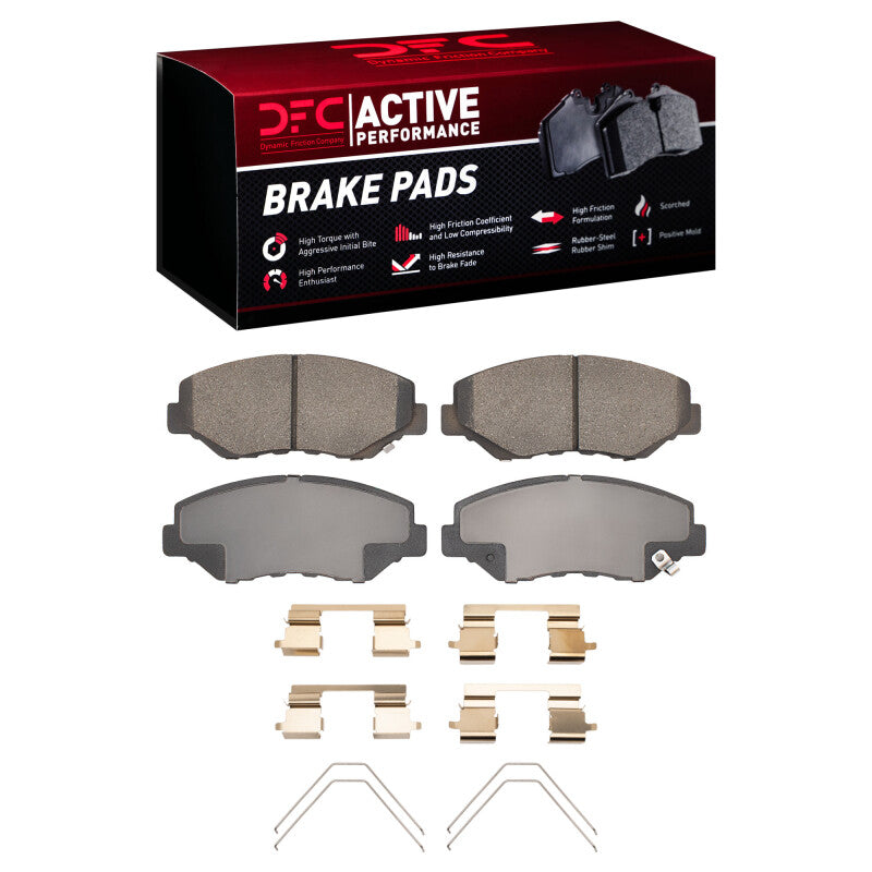 DFC Active Performance front brake pads and hardware kit for Acura ILX