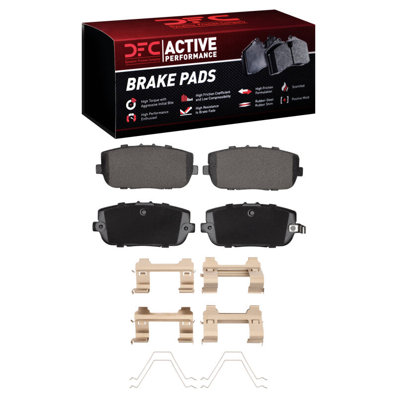 DFC Active Performance rear brake pads and hardware kit for Mazda MX-5 Miata and Fiat 124 Spider