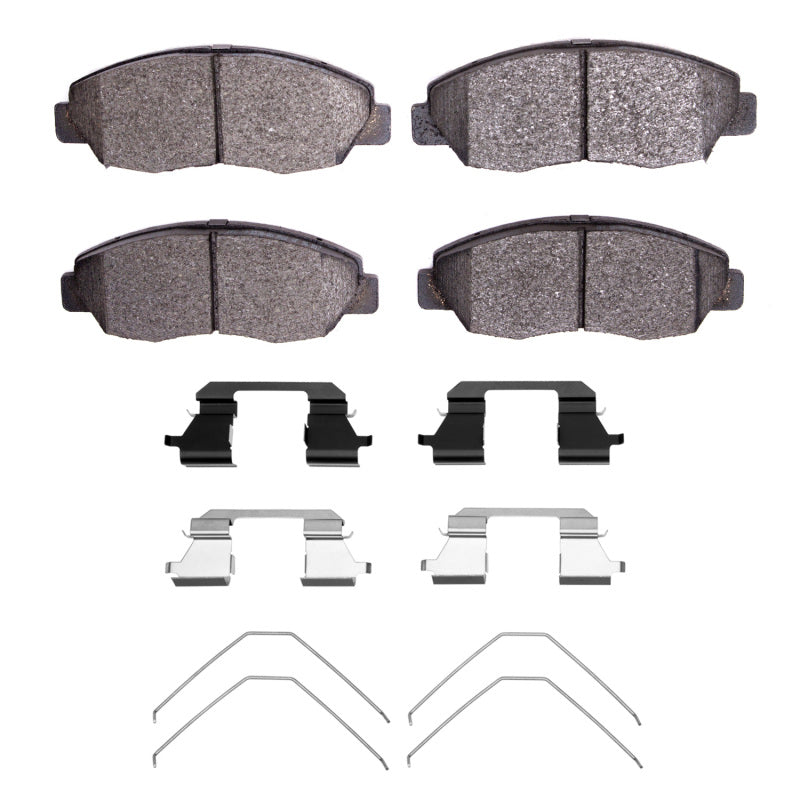 DFC Active Performance front brake pads and hardware kit for Honda Civic and Insight applications