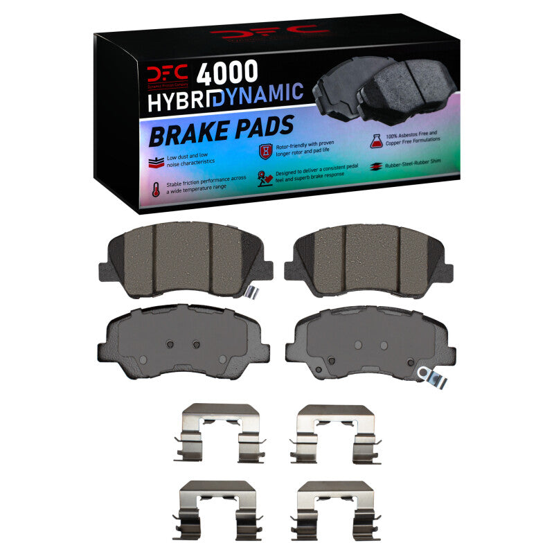 DFC DFC 12-17 Dodge Attitude (Mexico) Front 4000 HybriDynamic Brake Pads and Hardware Kit