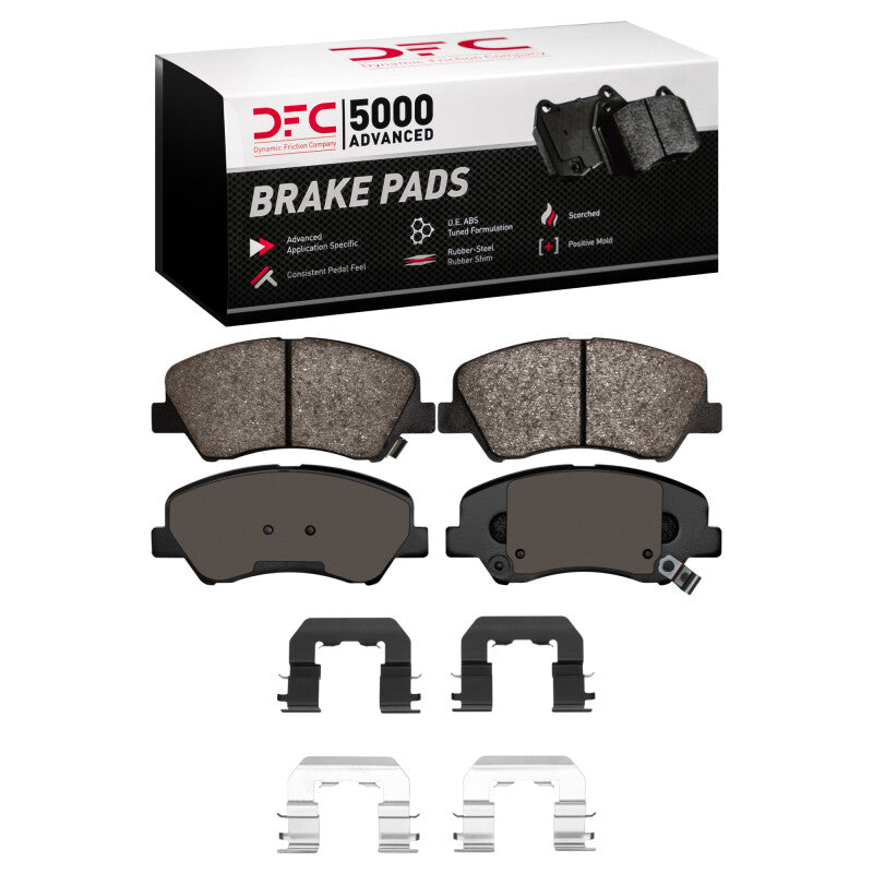 DFC DFC 12-17 Dodge Attitude (Mexico) Front 5000 Advanced Ceramic Brake Pads and Hardware Kit