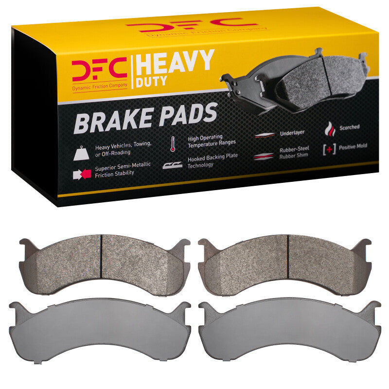 DFC Heavy Duty semi metallic brake pads for 2004 to 2008 Ford F 650 and F 750, product view 1