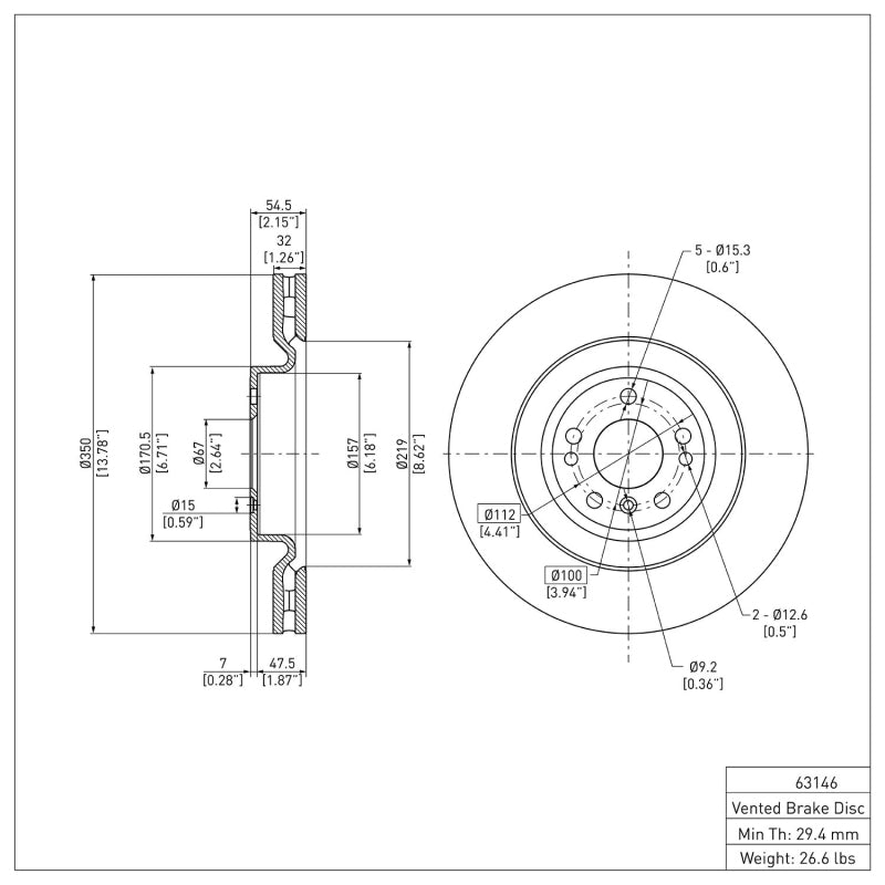 DFC DFC 13-19 Mercedes-Benz GLS350 Front GeoSPEC Coated Rotor