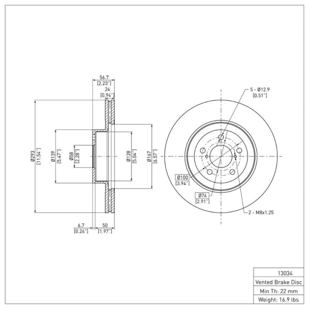 DFC 13-25 Subaru BRZ Front Brake Rotor - DFC 600-13034
