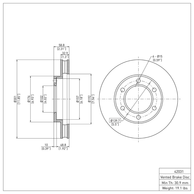 DFC DFC 71-91 Chevrolet V10 Front Brake Rotor