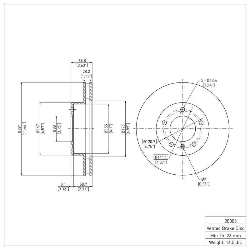 DFC DFC 90-97 Jaguar XJ6 Front Brake Rotor