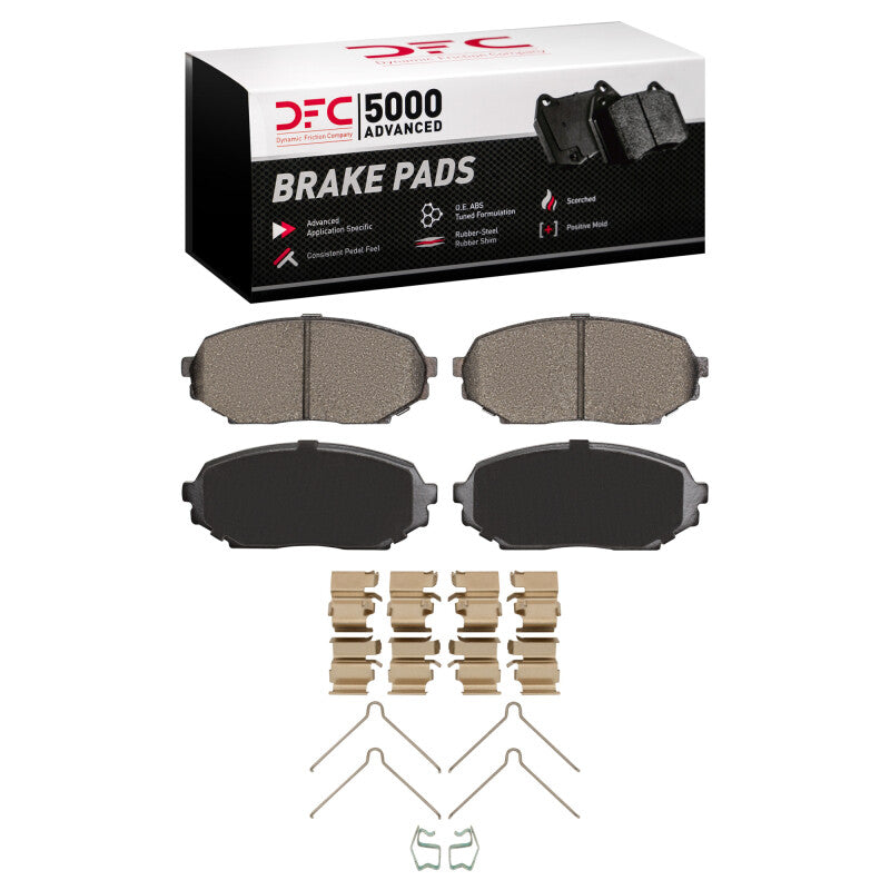 DFC DFC 90-97 Mazda Miata (NA) Front 5000 Advanced Semi Metallic Brake Pads and Hardware Kit