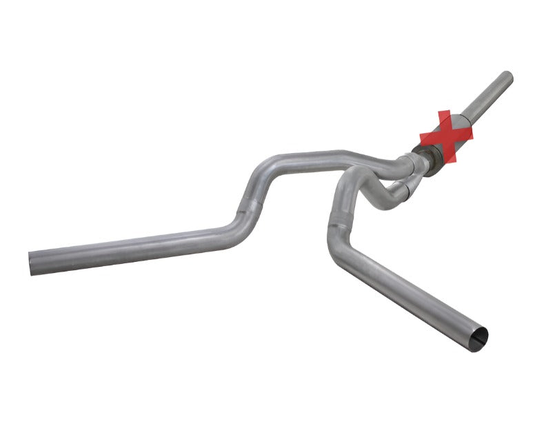 Diamond Eye KIT 4in CB MFLR RPLCMENT PIPE DUAL AL: 2004.5-2007.5 DODGE CUMMINS 600 - Black Ops Auto Works