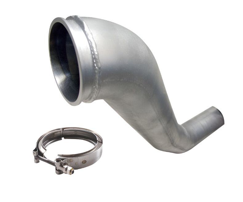Diamond Eye KIT 4in DWNP HX40 TURBO-DIRECT FLANGE W/ V-Band CLAMP AL DODGE 94-02 - Black Ops Auto Works