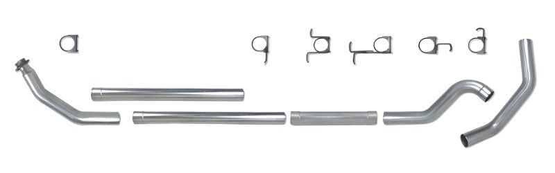 Diamond Eye KIT 4in TB MFLR RPLCMENT PIPE SGL AL: 98.5 - 02 DODGE CUMMINS 5.9L - Black Ops Auto Works