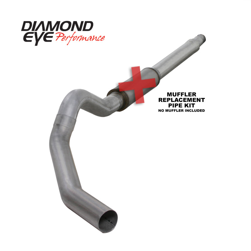 Diamond Eye KIT 5in CB MFLR RPLCMENT PIPE SGL AL: 03-07 FORD 6.0L F250/F350 - Black Ops Auto Works