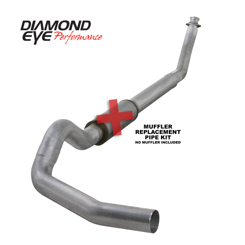 Diamond Eye KIT 5in TB SGL MFLR RPLCMENT PIPE AL: 94-02 DODGE CUMMINS 5.9L W/ RP #510220 - Black Ops Auto Works