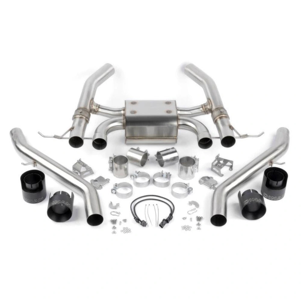 Dinan Dinan 21-27 BMW M3/M4 (G80/G82/G83) Valved Axleback Exhaust System - Black Tips