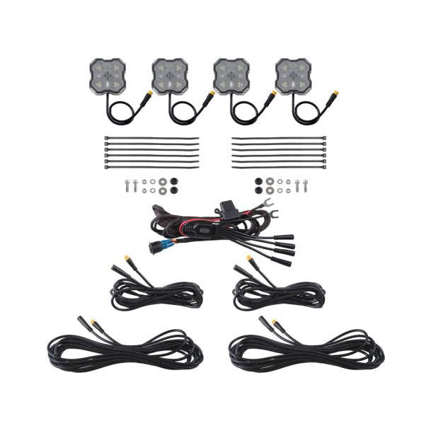 Diode Dynamics Diode Dyamics Rock Light - Red/White - M8 4-Pack