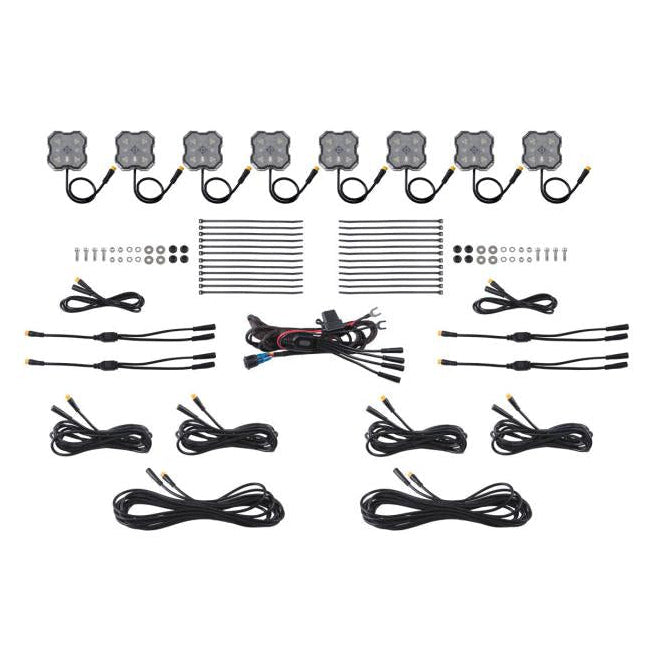 Diode Dynamics Diode Dyamics Rock Light - Red/White - M8 8-Pack