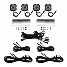 Load image into Gallery viewer, Diode Dynamics DD8754 Stage Series amber and white LED rock light kit M8 4-pack