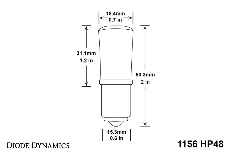 Diode Dynamics DD0004P 1156 HP48 LED Amber (pair) - Diode Dynamics DD0004P