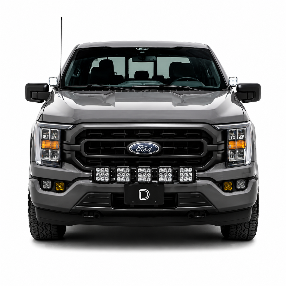 Diode Dynamics hood-mounted ditch light brackets for Ford F-150 and Expedition