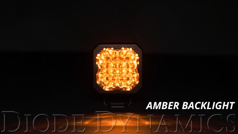 Diode Dynamics Stage Series C1 LED Pod Pro - Yellow Flood Standard ABL (Pair) Diode Dynamics DIODD6463P