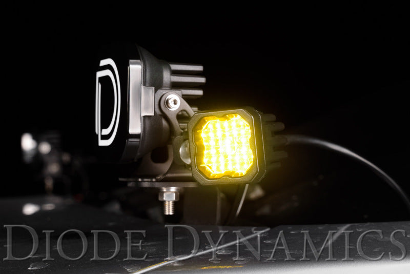 Diode Dynamics Stage Series C1 LED Pod Pro - Yellow Flood Standard ABL (Pair) Diode Dynamics DIODD6463P