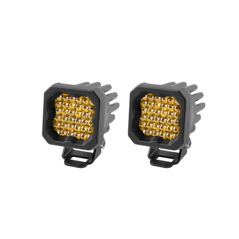 Diode Dynamics Stage Series C1 LED Pod Pro - Yellow Flood Standard ABL (Pair) Diode Dynamics DIODD6463P