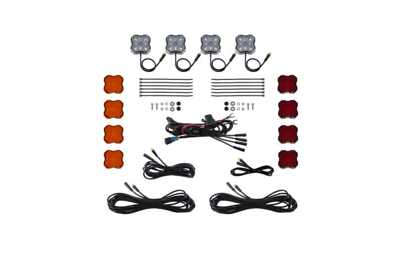 Installed Diode Dynamics Single-Color Rock Lights under off-road vehicle wheel wells