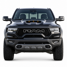 Load image into Gallery viewer, Direct-fit RAM TRX RHO grille badge made for a clean factory-flush appearance