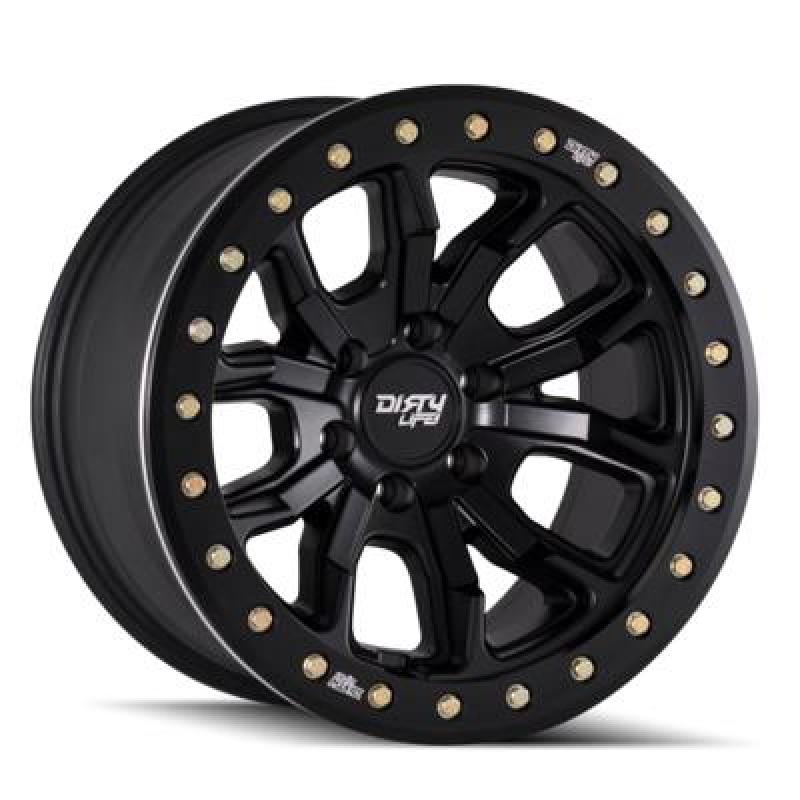 Dirty Life 9303 DT-1 17x9 / 5x127 BP / -12mm Offset / 78.1mm Hub Matte Black Wheel - Beadlock - Black Ops Auto Works