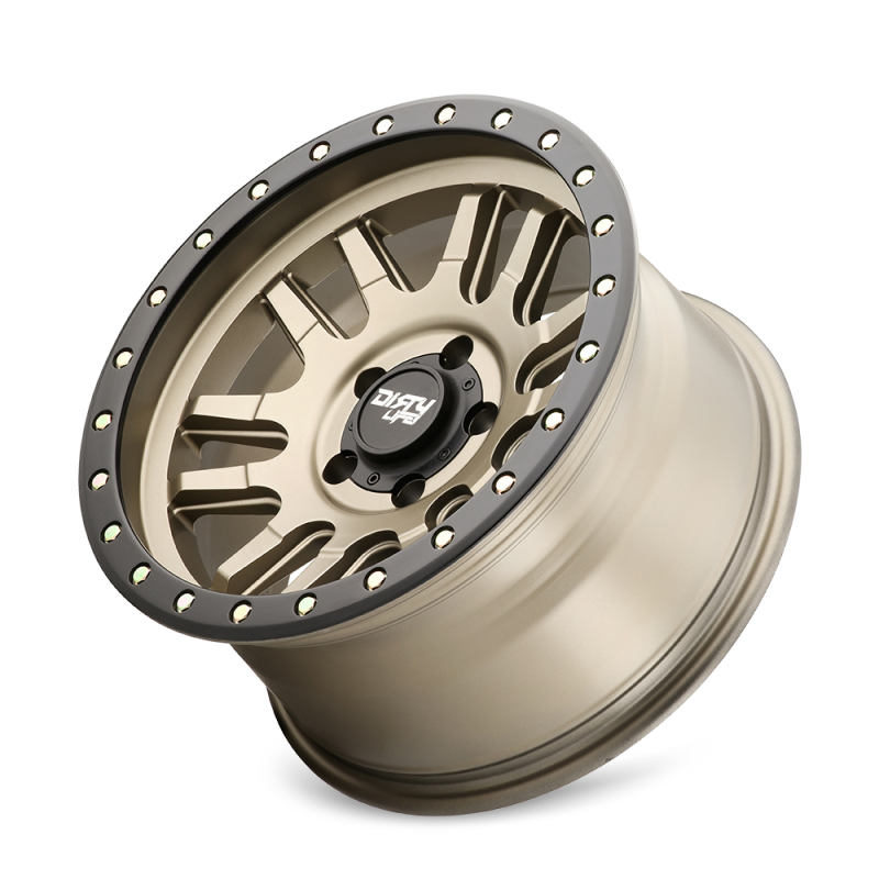 Dirty Life 9309 Canyon Pro 17x9/5x127 BP/-12mm Offset/71.5mm Hub Satin Gold Wheel - Beadlock - Black Ops Auto Works