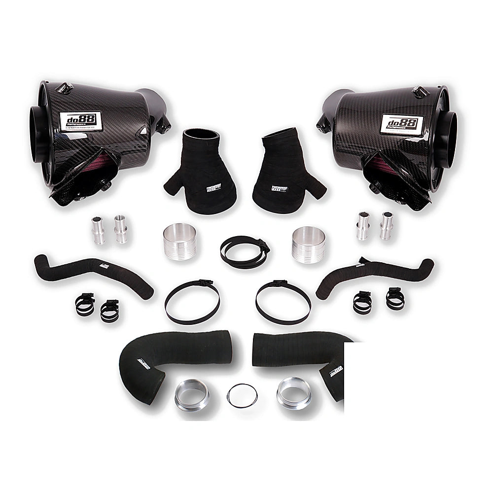 do88 2020+ Porsche 911 Turbo/Turbo S (992.1) Induction System w/66mm Outlet & Turbo Inlet Hoses - do88 DOBLF-210-ST-66-212